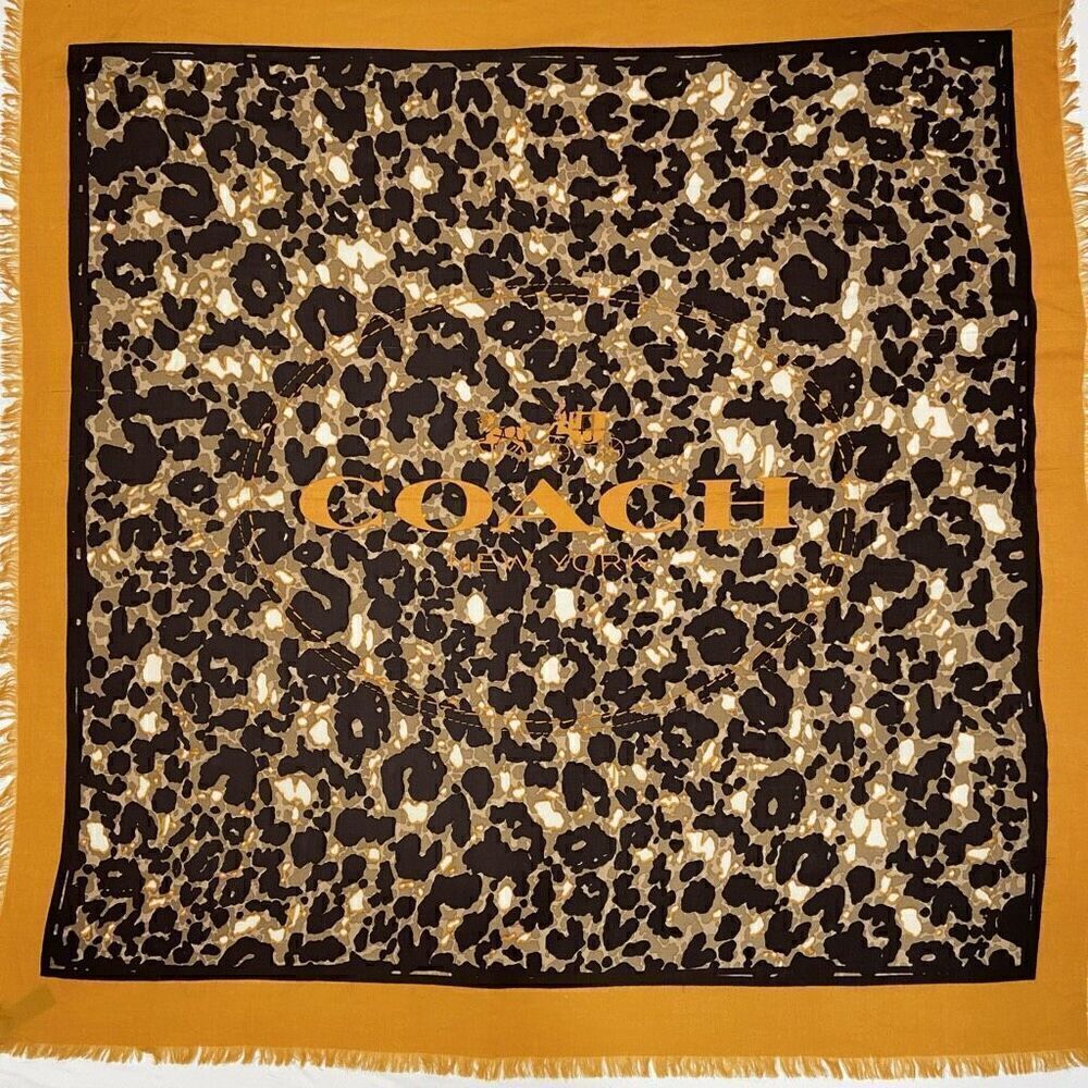 COACH Huge Lightweight Wool Scarf (51” x 51”)